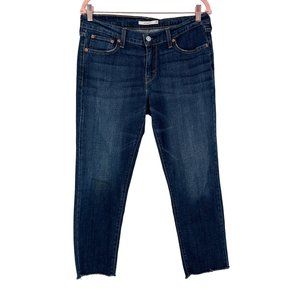 Levi's Jeans 29 Boyfriend Dark Wash Raw Hem Denim Mid Rise